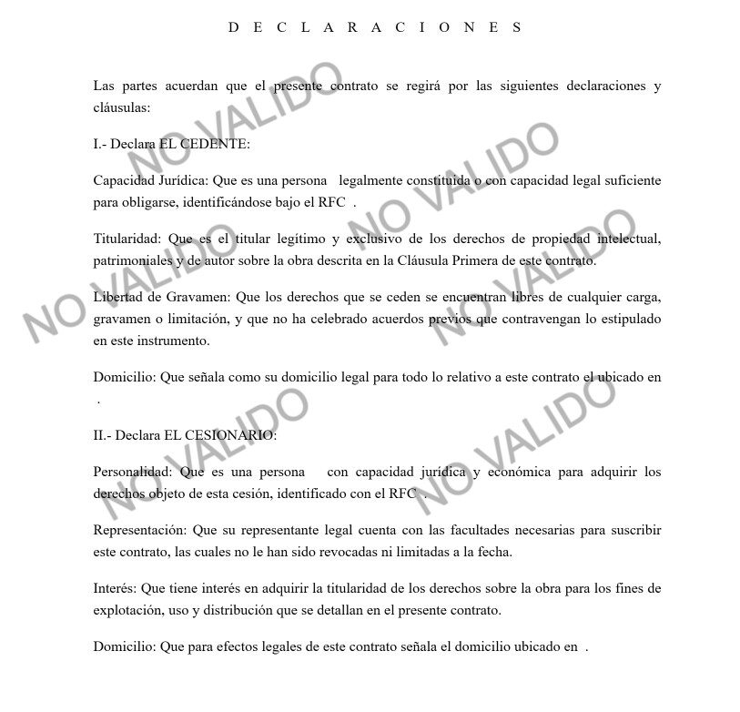 Cesión de Derechos - Página 1