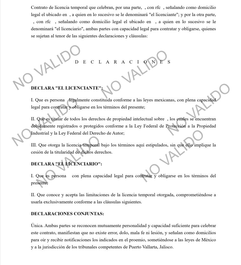 Licencia Temporal - Página 1